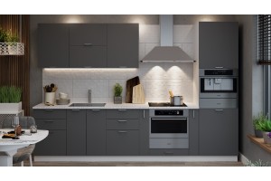 Кухонный гарнитур Габриэлла №10 310 см Белый, Титан