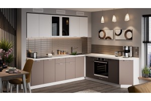 Кухонный гарнитур Габриэлла №11 Белый, Сноу, Муссон