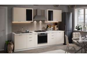 Кухонный гарнитур Габриэлла №5 270 см Белый, Крем