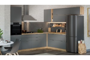 Кухонный гарнитур Габриэлла №6 Дуб Крафт золотой, Титан