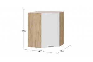 Кухонный гарнитур Габриэлла №8 Дуб Крафт золотой, Сноу, Титан