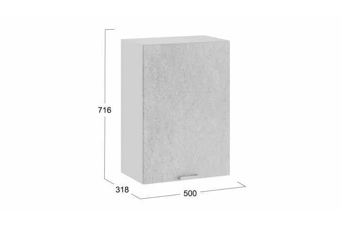 Кухонный гарнитур «Гранита» длиной 150 см Белый, Бетон снежный, Бетон графит