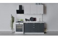Кухонный гарнитур «Гранита» длиной 150 см Белый, Бетон снежный, Бетон графит