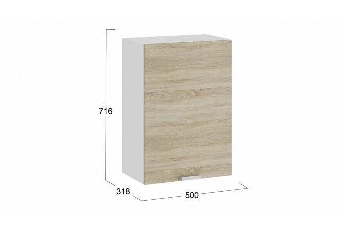 Кухонный гарнитур «Гранита» длиной 150 см Белый, Дуб Сонома, Бетон графит