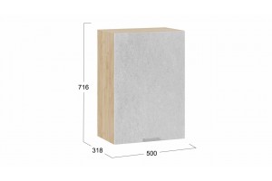 Кухонный гарнитур Гранита длиной 150 см Дуб Крафт золотой, Бетон снежный