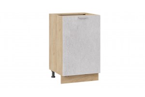 Кухонный гарнитур Гранита длиной 150 см Дуб Крафт золотой, Бетон снежный