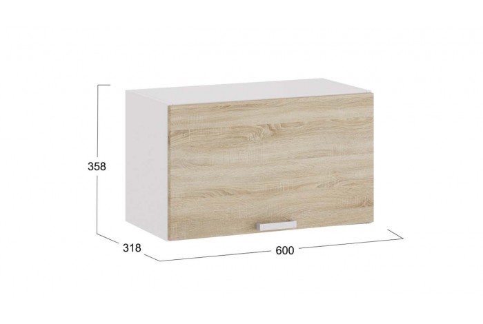 Кухонный гарнитур «Гранита» длиной 160 (100) см Белый, Дуб Сонома