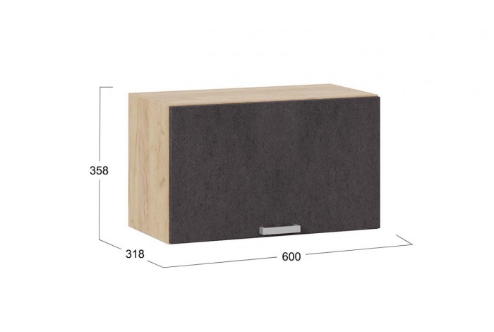 Кухонный гарнитур «Гранита» длиной 240 (180) см Дуб Крафт золотой, Бетон графит