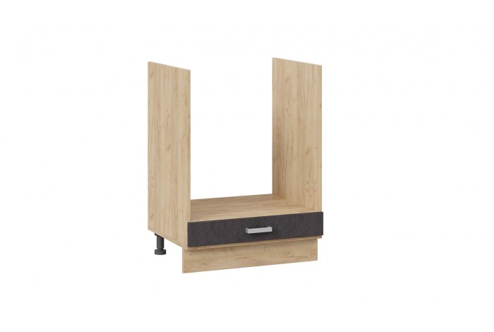 Кухонный гарнитур «Гранита» длиной 160 см со шкафом НБ Дуб Крафт золотой, Бетон снежный, Бетон графит