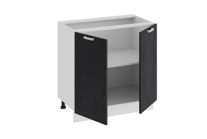 Кухонный гарнитур «Гранита» длиной 200 см Белый, Бетон графит