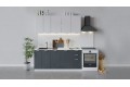 Кухонный гарнитур «Гранита» длиной 180 см Белый, Бетон снежный, Бетон графит