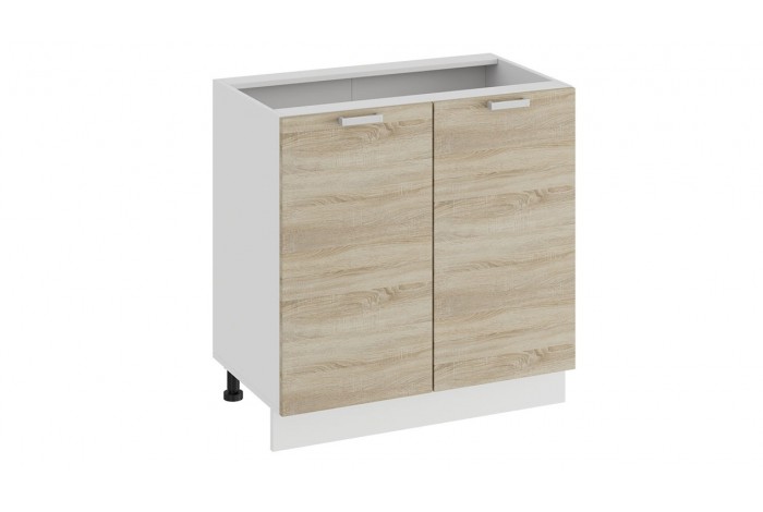 Кухонный гарнитур «Гранита» длиной 180 см Белый, Дуб Сонома