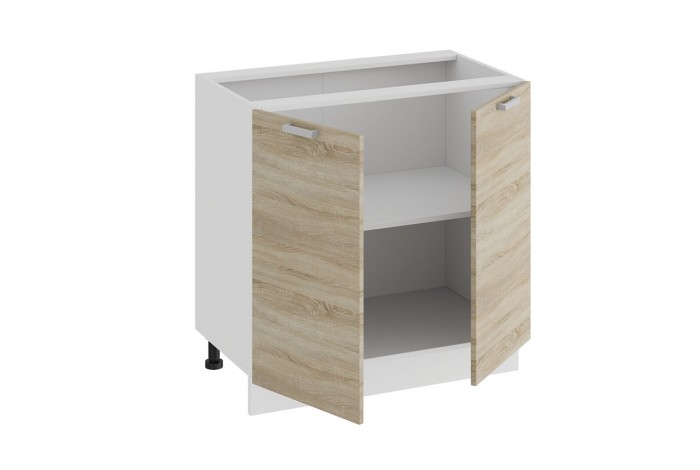 Кухонный гарнитур «Гранита» длиной 180 см Белый, Дуб Сонома