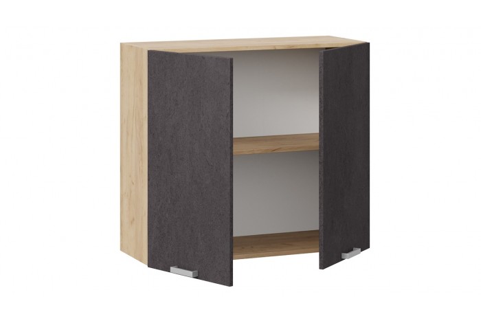 Кухонный гарнитур «Гранита» длиной 200 см Дуб Крафт золотой, Бетон графит