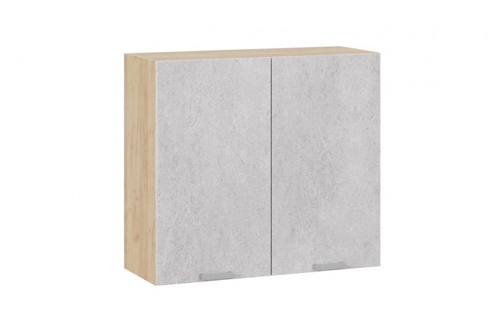 Кухонный гарнитур «Гранита» длиной 200 см со шкафом НБ Дуб Крафт золотой, Бетон снежный, Бетон графит