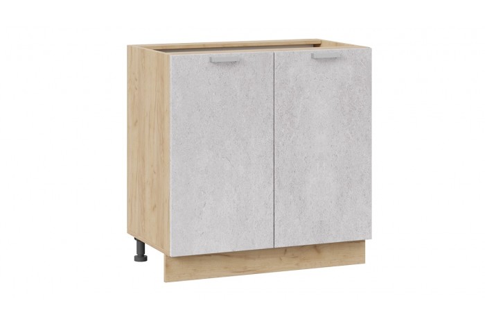 Кухонный гарнитур «Гранита» длиной 200 см со шкафом НБ Дуб Крафт золотой, Бетон снежный