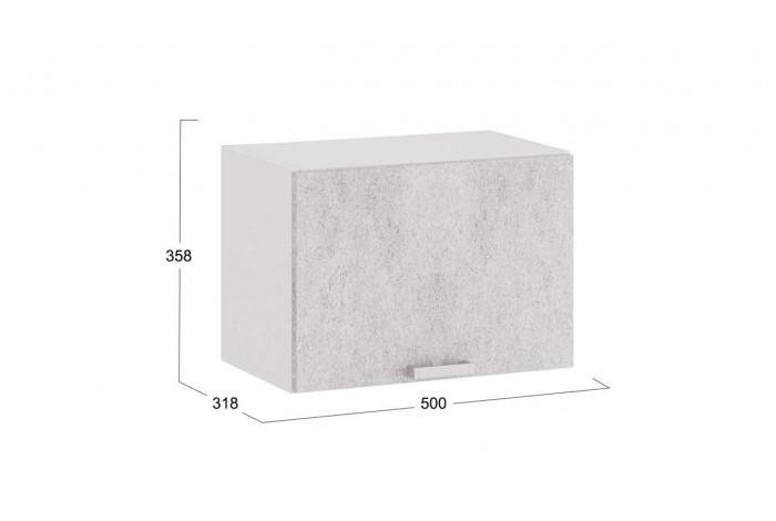 Кухонный гарнитур «Гранита» №1 Белый, Бетон снежный, Бетон графит