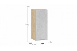 Кухонный гарнитур Гранита №1 Дуб Крафт золотой, Бетон снежный, Бетон графит