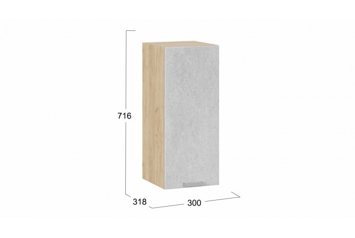 Кухонный гарнитур «Гранита» №1 Дуб Крафт золотой, Бетон снежный, Бетон графит