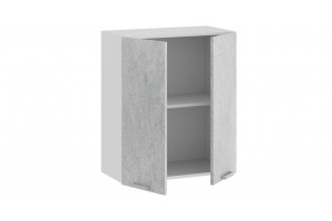 Кухонный гарнитур Гранита длиной 120 см Белый, Бетон снежный