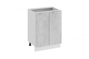 Кухонный гарнитур Гранита длиной 120 см Белый, Бетон снежный