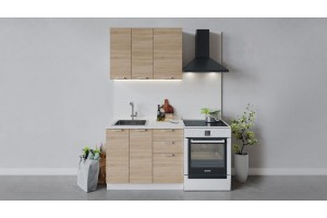 Кухонный гарнитур Гранита длиной 100 см Белый, Дуб Сонома