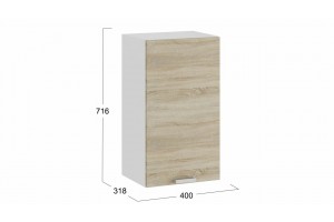 Кухонный гарнитур Гранита длиной 160 см со шкафом НБ Белый, Дуб Сонома