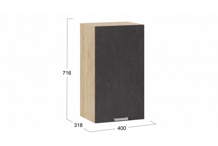 Кухонный гарнитур «Гранита» длиной 100 см Дуб Крафт золотой, Бетон графит