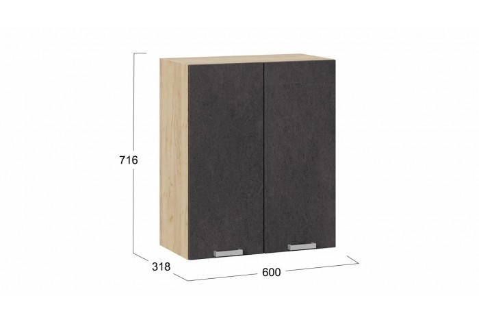 Кухонный гарнитур «Гранита» длиной 100 см Дуб Крафт золотой, Бетон графит