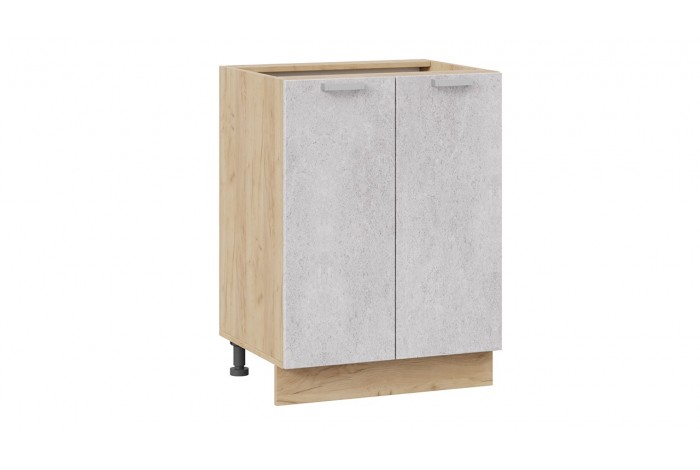 Кухонный гарнитур «Гранита» длиной 160 см со шкафом НБ Дуб Крафт золотой, Бетон снежный