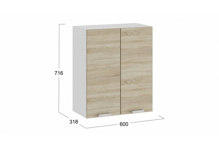 Кухонный гарнитур «Гранита» №2 Белый, Дуб Сонома, Бетон графит