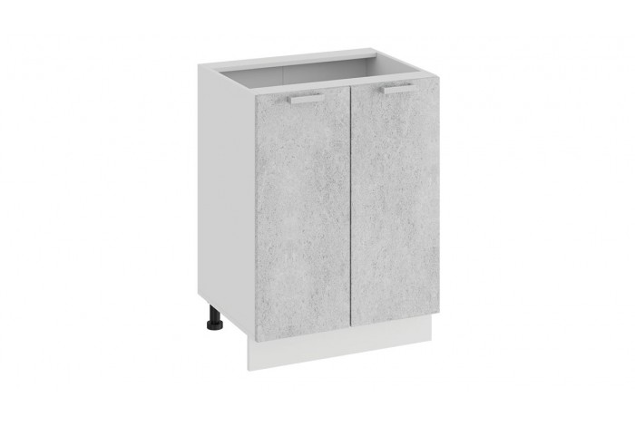 Кухонный гарнитур «Гранита» №3 Белый, Бетон снежный, Бетон графит