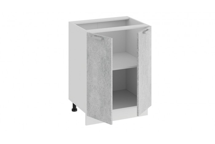 Кухонный гарнитур «Гранита» №3 Белый, Бетон снежный, Бетон графит