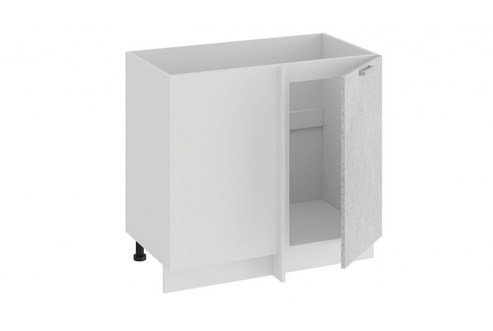 Кухонный гарнитур «Гранита» №3 Белый, Бетон снежный, Бетон графит