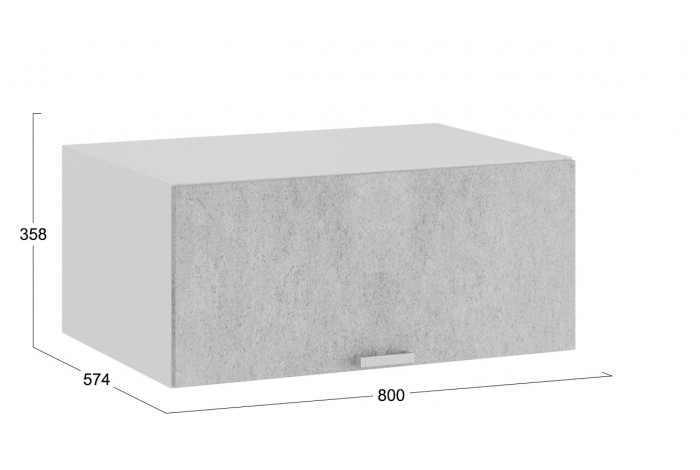 Кухонный гарнитур «Гранита» №3 Белый, Бетон снежный, Бетон графит