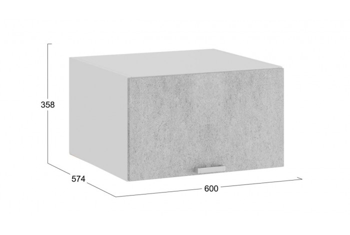 Кухонный гарнитур «Гранита» №3 Белый, Бетон снежный, Бетон графит