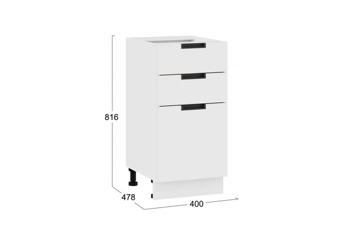 Кухонный гарнитур «Гренада» 100 см Белый, Холст Белый