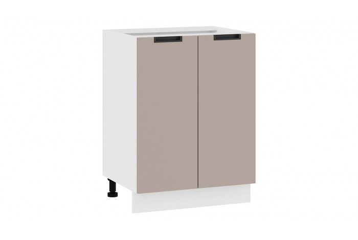 Кухонный гарнитур «Гренада» 100 см Белый, Холст латте, Холст мокко