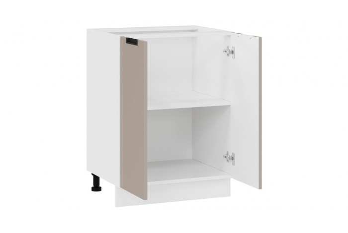 Кухонный гарнитур «Гренада» 100 см Белый, Холст латте, Холст мокко