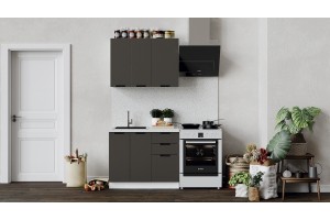 Кухонный гарнитур Гренада 100 см Белый, Холст Вулкан