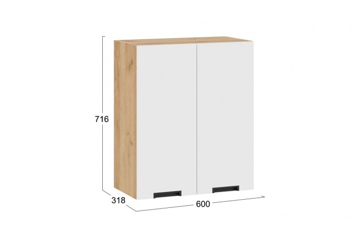 Кухонный гарнитур «Гренада» 100 см Дуб Крафт золотой, Холст Белый