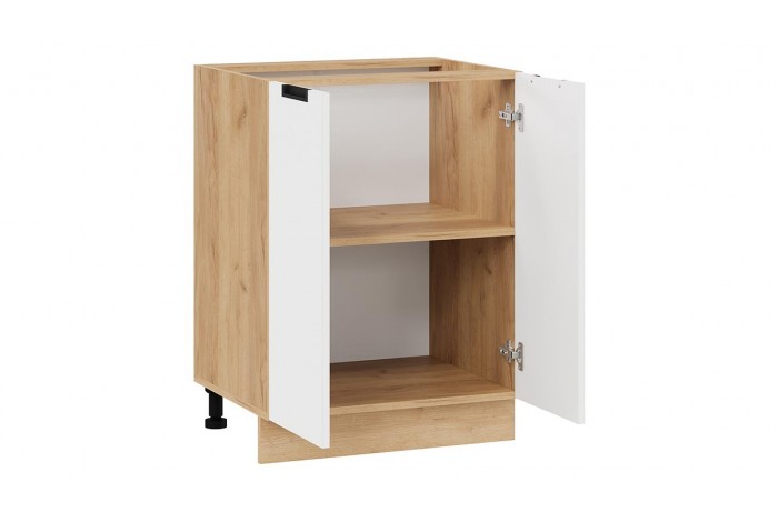 Кухонный гарнитур «Гренада» 100 см Дуб Крафт золотой, Холст Белый