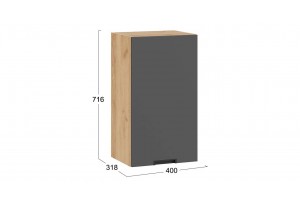 Кухонный гарнитур Гренада 100 см Дуб Крафт золотой, Холст Вулкан