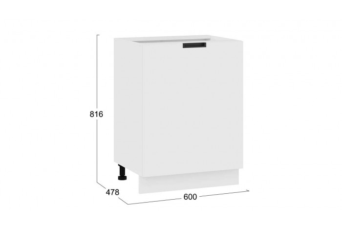 Кухонный гарнитур «Гренада» 100 см (с фрезеровкой) Белый, Холст Белый