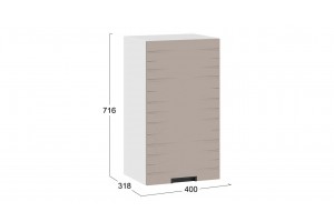 Кухонный гарнитур Гренада 100 см (с фрезеровкой) Белый, Холст латте