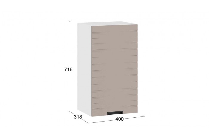 Кухонный гарнитур «Гренада» 100 см (с фрезеровкой) Белый, Холст латте