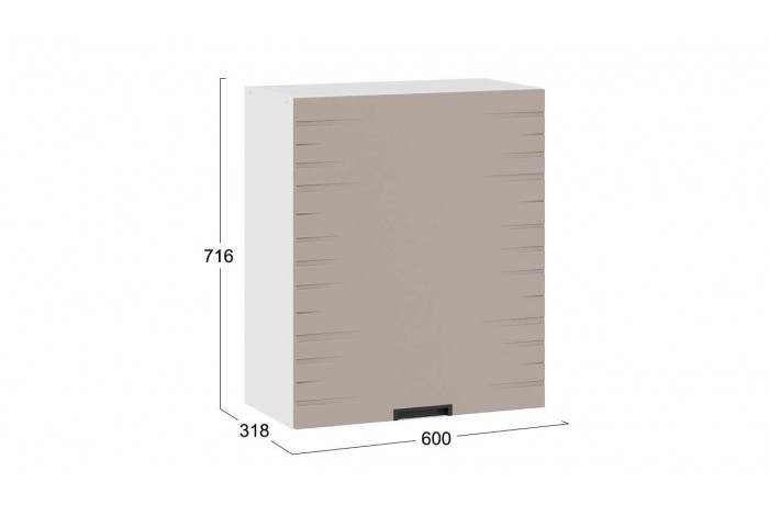 Кухонный гарнитур «Гренада» 100 см (с фрезеровкой) Белый, Холст латте