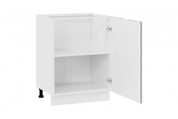 Кухонный гарнитур «Гренада» 100 см (с фрезеровкой) Белый, Холст латте