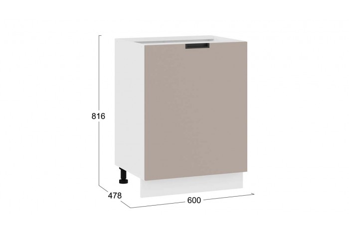 Кухонный гарнитур «Гренада» 100 см (с фрезеровкой) Белый, Холст латте