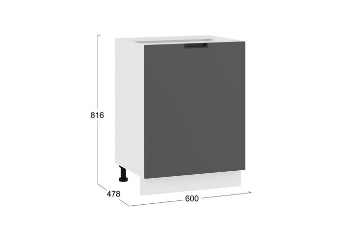 Кухонный гарнитур «Гренада» 100 см (с фрезеровкой) Белый, Холст Вулкан